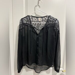 Black lace top
